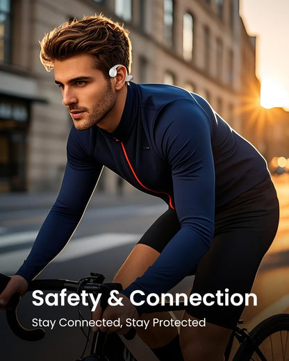 Bone Conduction Headphones – Botgeleiding Koptelefoon – Draadloze Koptelefoon – Sport Koptelefoon – Waterdichte Headset – Waterdicht Ontwerp – Comfortabel & Veilig