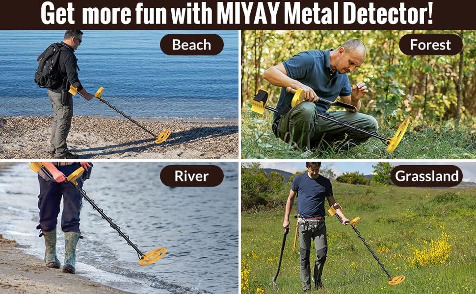 Metaaldetector voor volwassenen - Professionele metaaldetector goud en zilver met LCD-display, hoge nauwkeurigheid waterdicht pinpoint 5 modi, 10 inch spoel lichtgewicht metaaldetectoren steel
