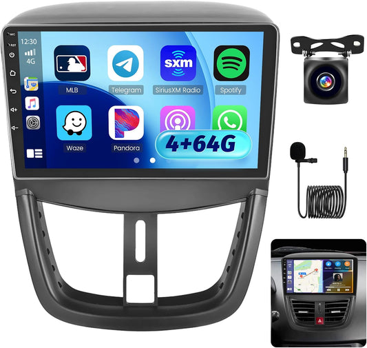 Autoradio Peugeot 207 – Multimedia Systeem – Auto Radio – Navigatie Systeem – DAB Radio – Android 13 – 9 Inch Touchscreen – Draadloze CarPlay & Android Auto