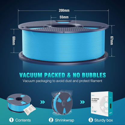 PLA+ Filament – 3D Printer Filament – PLA Plus – 3D Printdraad – 1,75 mm – 12 kg Set – 12 Kleuren – Hoogwaardige Printkwaliteit – Milieuvriendelijk Biobased