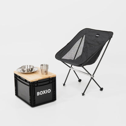 BOXIO - Chair: ultralichte campingstoel, opvouwbare klapstoel voor camping, picknick & strand | comfortabele stoel & visstoel – ideaal als strandstoel en campingstoelen outdoor (4)