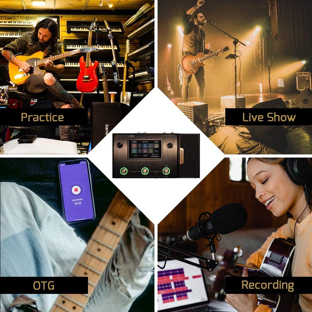 Multieffectpedaal – Effectpedaal – Gitaar Effectenpedaal – Ampmodeler – Effectprocessor – Voor Gitaar, Bas En Akoestische Gitaar – 240+ Effecten, 64 Ampmodellen En 60 IR-Cabsimulaties – 4" Kleurentouchscreen Met USB-Audiointerface