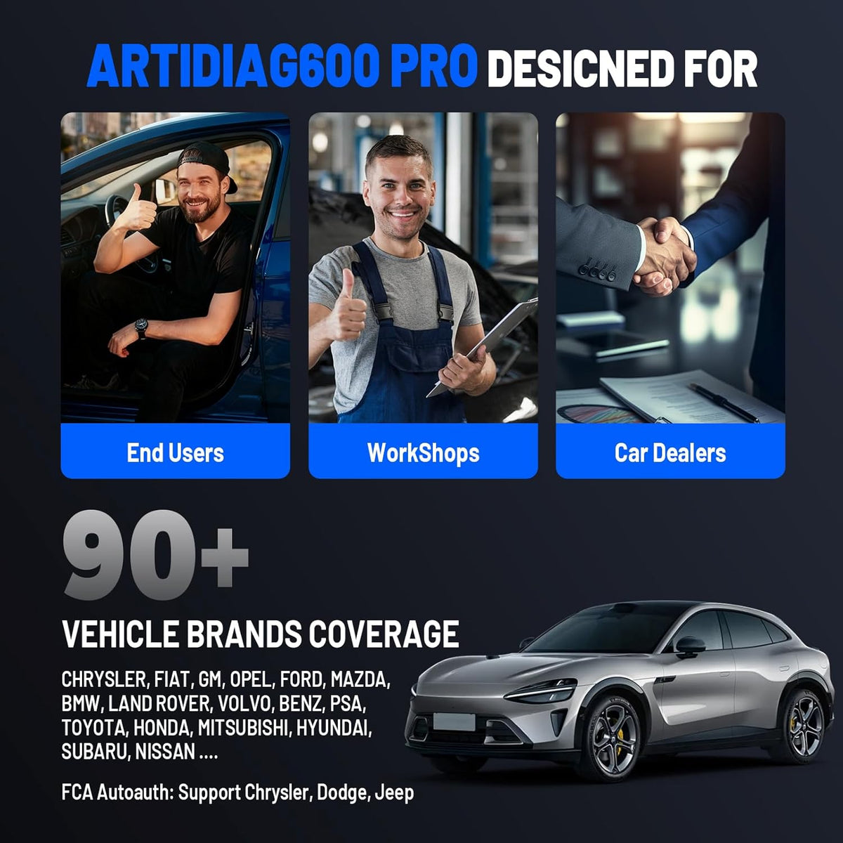 OBD2 Scanner – Foutcode Uitlezer – Diagnosetool – Autoscanner – Diagnoseapparaat – 9 Essentiële Onderhoudsfuncties – Levenslange Gratis Updates