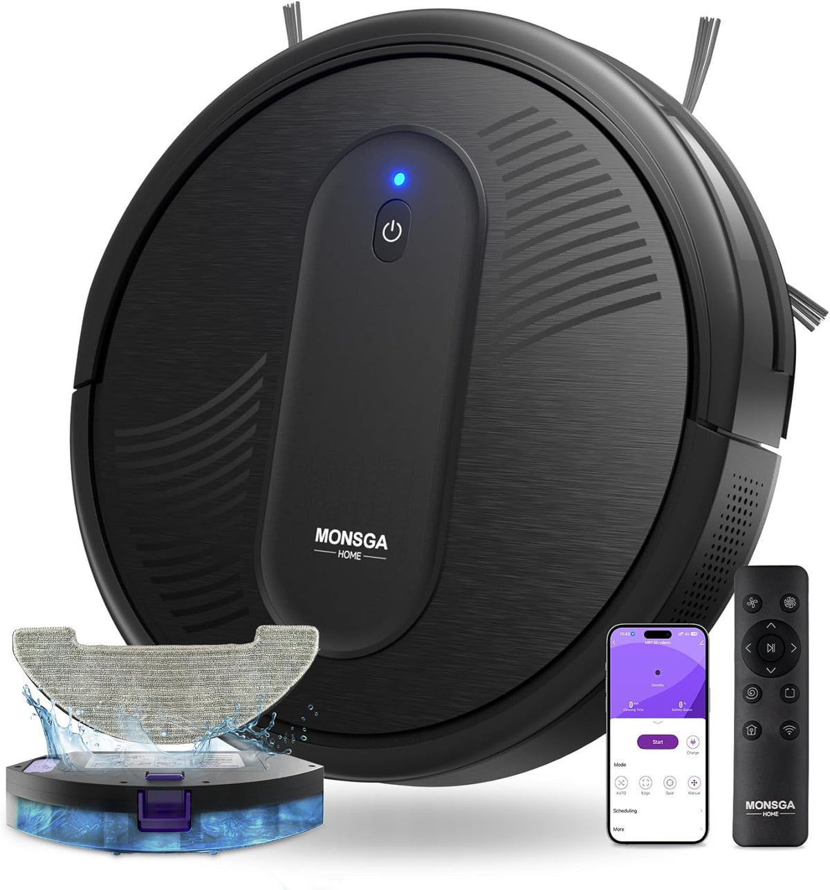 Robotstofzuiger – Robot Cleaner – Robo Stofzuiger – Automatische Stofzuiger – WiFi Robotstofzuiger – 3000Pa Zuigkracht – 140 Min Batterijduur