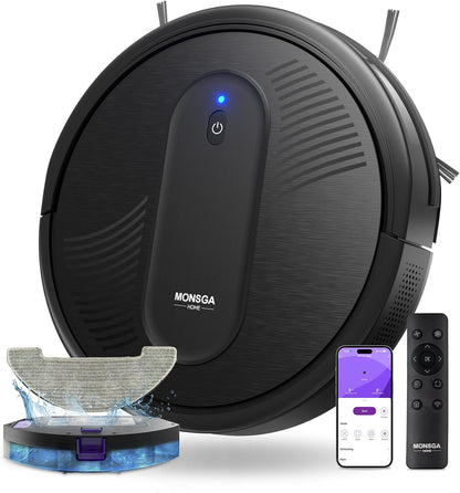 Robotstofzuiger – Robot Cleaner – Robo Stofzuiger – Automatische Stofzuiger – WiFi Robotstofzuiger – 3000Pa Zuigkracht – 140 Min Batterijduur