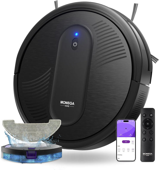 Robotstofzuiger – Robot Cleaner – Robo Stofzuiger – Automatische Stofzuiger – WiFi Robotstofzuiger – 3000Pa Zuigkracht – 140 Min Batterijduur