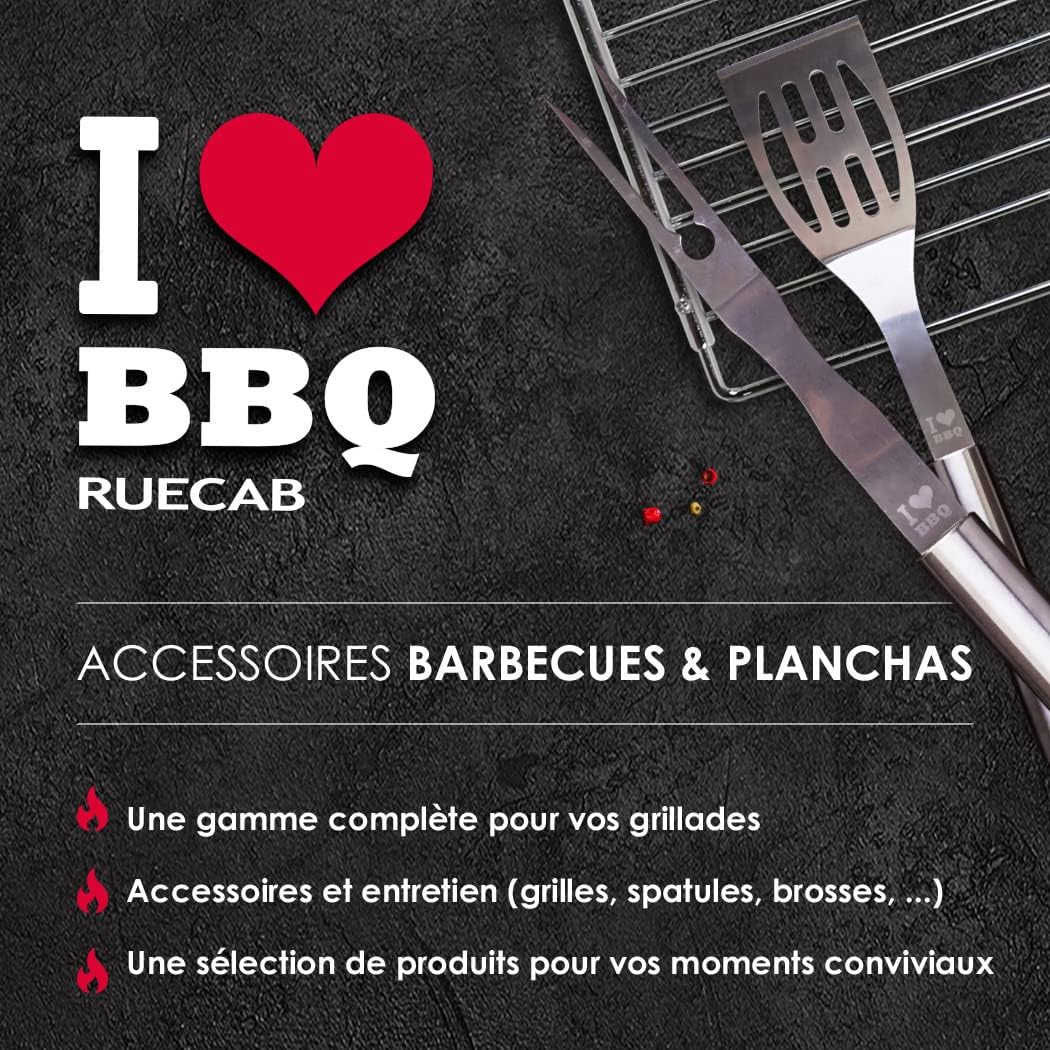 I LOVE BBQ - Houtskoolbarbecues - Opzetgrill 6/8 Bestek - Grillset - Afmetingen: 59 x 55 x 41 cm, 647417