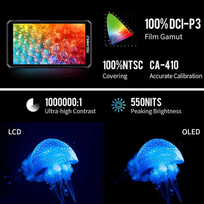 Camera-Monitor – Veldmonitor – Videoscherm – Extern Scherm – DSLR-Monitor – 5,5 Inch AMOLED-Touchscreen – HDMI 2.0