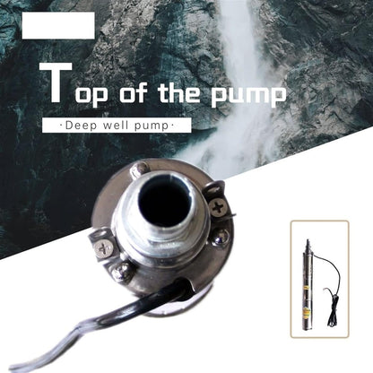 Waterpomp - Diepe put dompelpomp - Solar DC Diepe put pomp - Roestvrij staal - 400W - Zilver