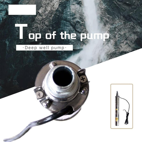 Vesdas - Water pump - Deep well submersible pump - Solar DC Deep well pump - Stainless steel - 400W - Silver