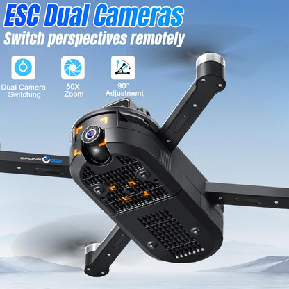 Drone met camera, 1080P, drone-camera met 4,5 inch lcd-display, 2 batterijen, motor zonder weegschaal, optische stroom, FPV-drone RC quadricopter voor beginners