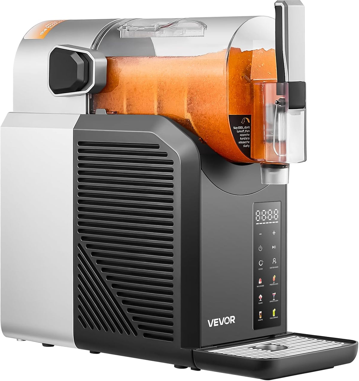 VEVOR - Slushie machine 2 l/68 oz, zonder ijs, slushie machine voor thuis, bevroren drankmachine met 6 vooraf ingestelde programma's, zelfreinigende madeliefjesmachine