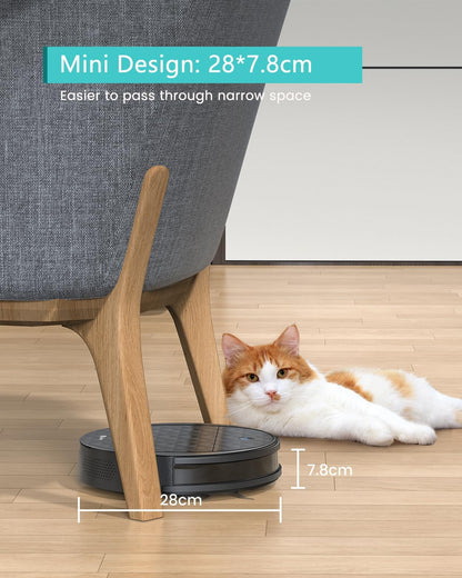 Robotstofzuiger, Lefant 3-in-1 Stofzuiger, Vegen en Dweilfunctie, 3200 Pa Sterke Zuigkracht, Stille Werking, Zelfopladende Stofzuiger Robot (M213S)