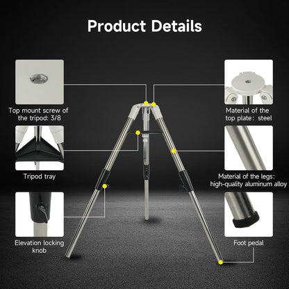 Svbony SV225T Astronomical Telescope Tripod, Extendable Aluminum Tripod, Portable Telescope Accessories, Compatible with SV225 Series Alt-Azimuth Mounts, Ideal for Astronomical - QUORE