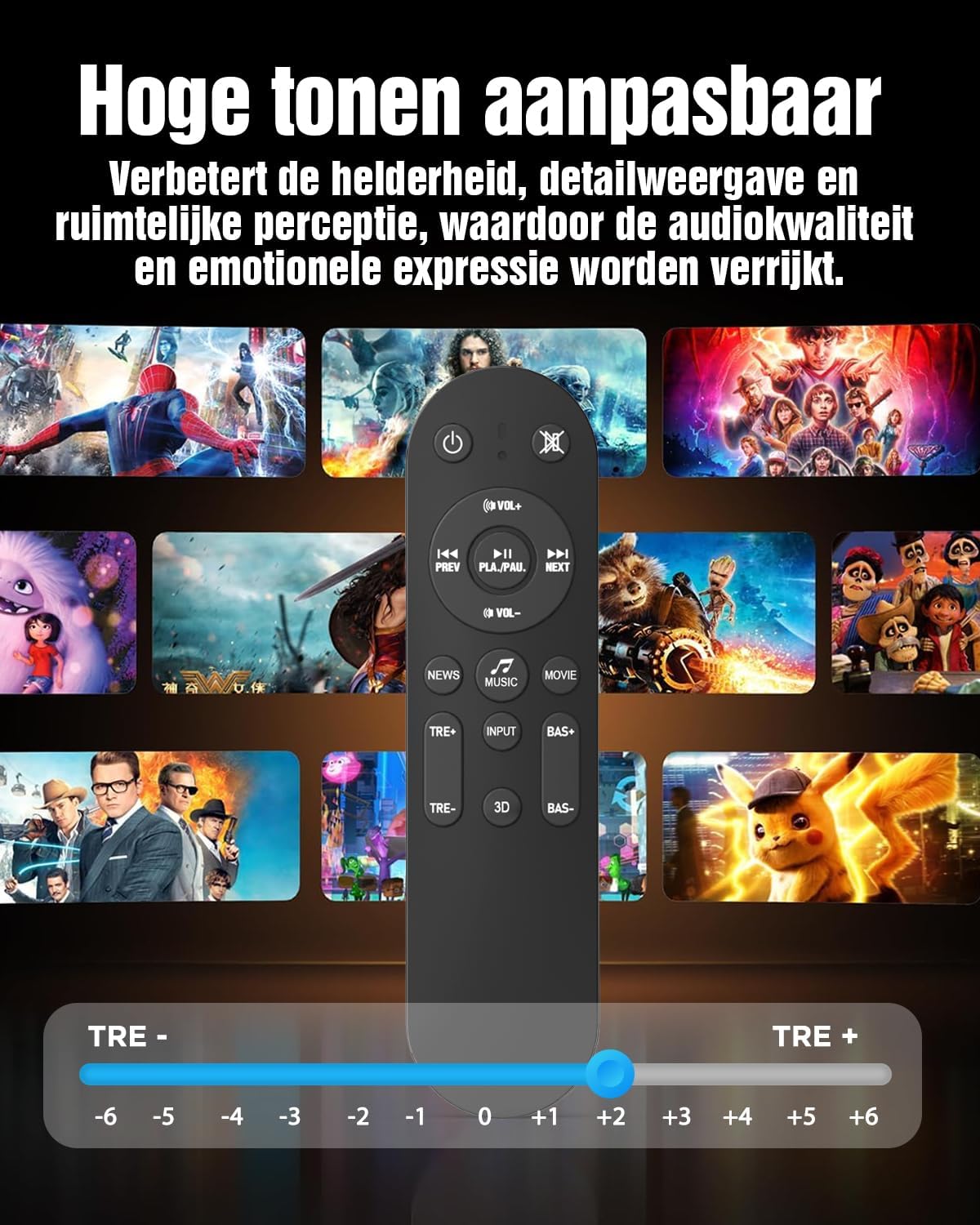 5.1-Kanaals Dolby Atmos Soundbarsysteem – Soundbar – Soundbarsysteem – Surround Soundbar – TV-Soundbar – Met 2 Bekabelde Achterspeakers – 5,25-Inch Subwoofer