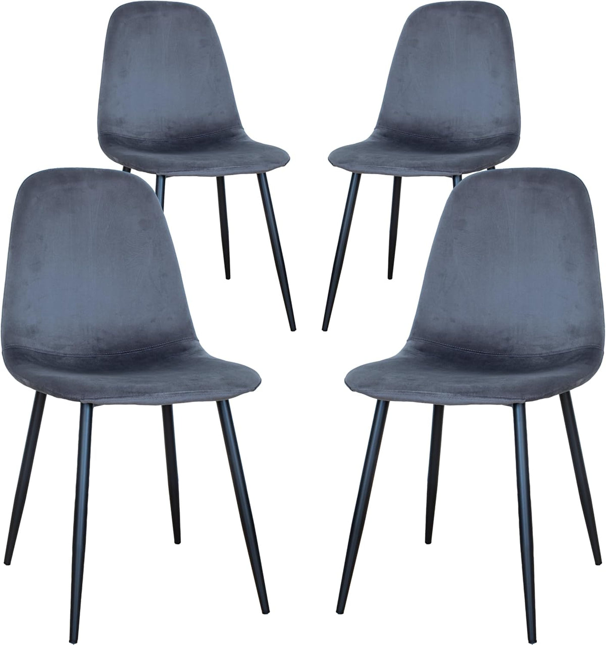 GARDENIA Becky Stoelen, Staal, Grijs, 4, Eenheid