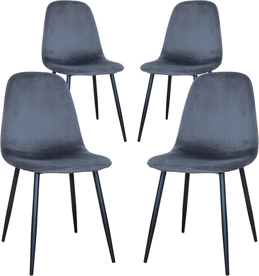 GARDENIA Becky Stoelen, Staal, Grijs, 4, Eenheid
