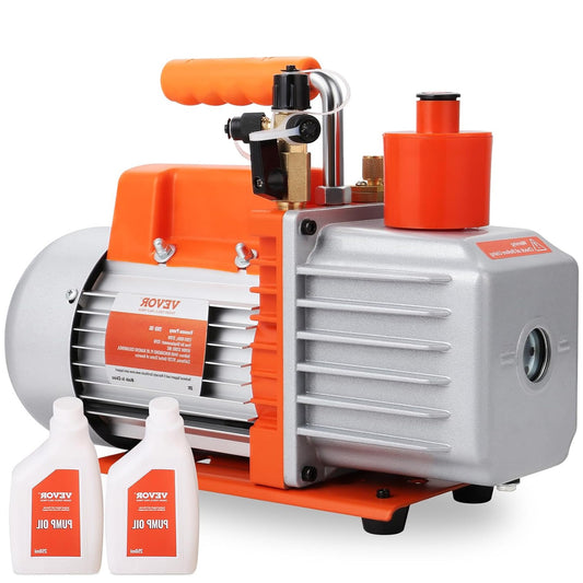Vacuümpomp – Rotary Vacuümpomp – HVAC Pom – Koeltechniek Pomp – Airconditioning Pomp – 370 Watt Motor – 2-Traps Vacuüm met Koelsysteem
