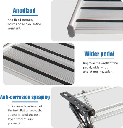 Aluminium uittrekbare inklapbare ladder trede voor camper