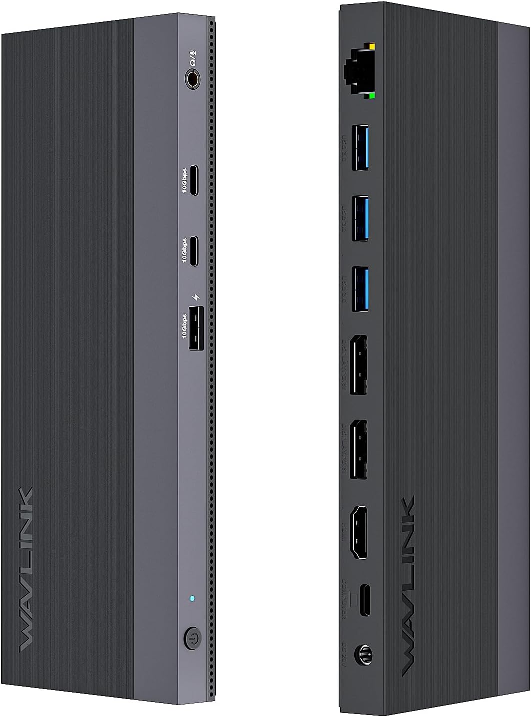 WAVLINK 12-in-1 USB-C docking station, 100 W Power Delivery, 2DP+HDMI, 4 USB-A, 2 10 Gps USB-C Gigabit Ethernet, Triple Display Laptop Dock