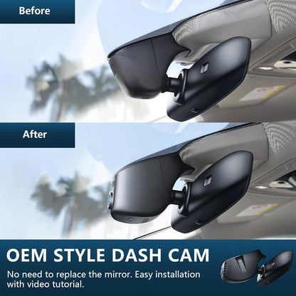 4K UHD 2160P Dashcam Auto, Geïntegreerde OEM-Look, Speciaal voor Audi (Model A) 2019-2026 A4 A6 Allroad A3 A5 Q5 S4 S6 Q7 A8 S8 TT A7 S5 Q3 S3 S7 RS3 RS5 RS6 e-tron, WiFi & App, 64 GB kaart