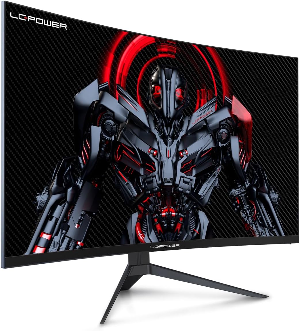 LC-Power Gaming Monitor 27 inch gebogen 165Hz FHD VA-paneel, 1ms reactie, 1500R, contrast 3000:1, 103,7% sRGB, HDR, AMD FreeSync, HDMI2.0/DP1.4, VESA 100x100