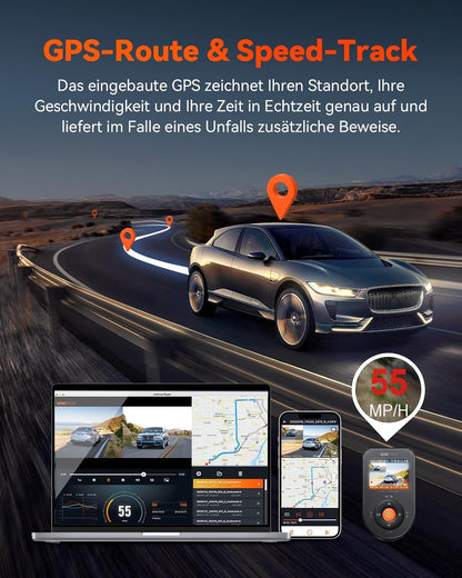 Vantrue S1 Pro 2.5K 60fps Dual Dashcam WiFi nachtzicht STARVIS 2 HDR spraakbesturing geïntegreerde GPS-modus