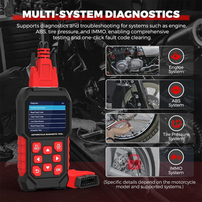 Motorfiets Diagnostisch Gereedschap – Motorfiets Scantool – Code Lezer – Diagnose Scanner – Motorfiets Scanner – Breed Compatibel Met Diverse Merken – Eenvoudig Foutcodes Uitlezen En Wissen