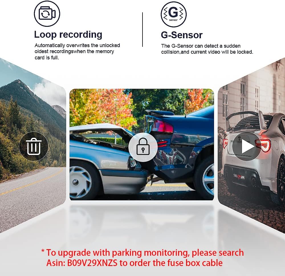 FITCAMX Dash Cam Compatibel met Toyota Corolla L LE SE XLE XSE SE Nightshade Sedan 4D Hybrid 2019-202212th Gen (E210), 4K discrete autorecorder WiFi, G-sensor, OEM eenvoudig te installeren, 64GB-kaart