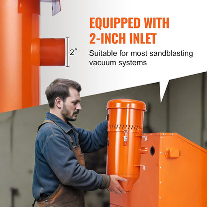 VEVOR Dust Collecting System: 1450 W 1.8 Gallon Dust Collecting Media Recovery Device – Universally Suitable for Sandblasting Cabinets and Media Beam Devices
