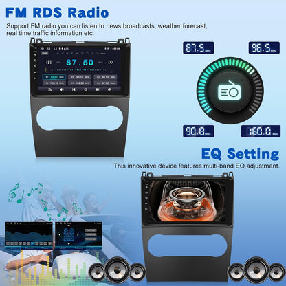 Android Autoradio – Multimedia Systeem – Navigatie Radio – Touchscreen Headunit – 9 Inch IPS Display – Draadloze CarPlay & Android Auto – 2GB RAM 64GB Opslag