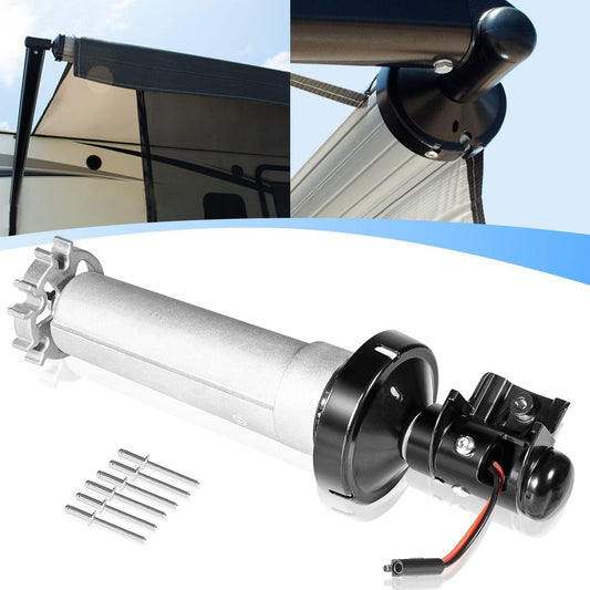 3310423.209U Torsiebouwgroep rechts, zwart, voor Dometic luifels uit de serie 9100 aandrijfkop voor luifelmotor, voor camperluifels