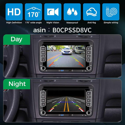 Autoradio, plug en play, compatibel met VW Golf 5 6 Passat Polo rcd330 met draadloze CarPlay Android Auto Bluetooth Radio (DSP-sound)