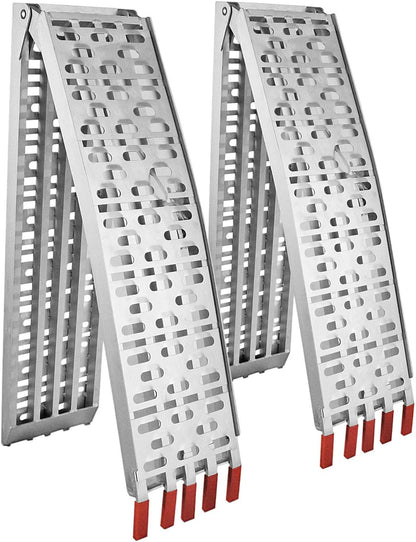 2x oprijplaten aluminium - 226 cm 820 kg - oprijplaat motoroprijplaat oprijsteun opvouwbaar