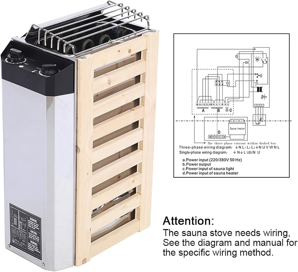 3KW saunakachel Saunakachel Type saunakachel met interne controle Roestvrijstalen saunakachel Saunaverwarmingsapparatuur Elektrische saunakachel
