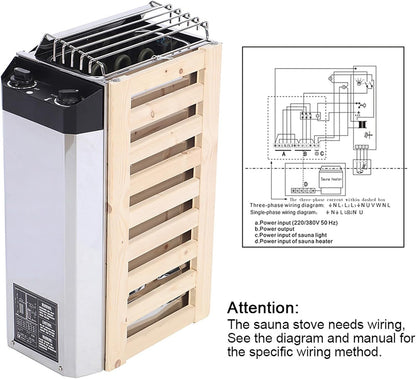 3KW saunakachel Saunakachel Type saunakachel met interne controle Roestvrijstalen saunakachel Saunaverwarmingsapparatuur Elektrische saunakachel