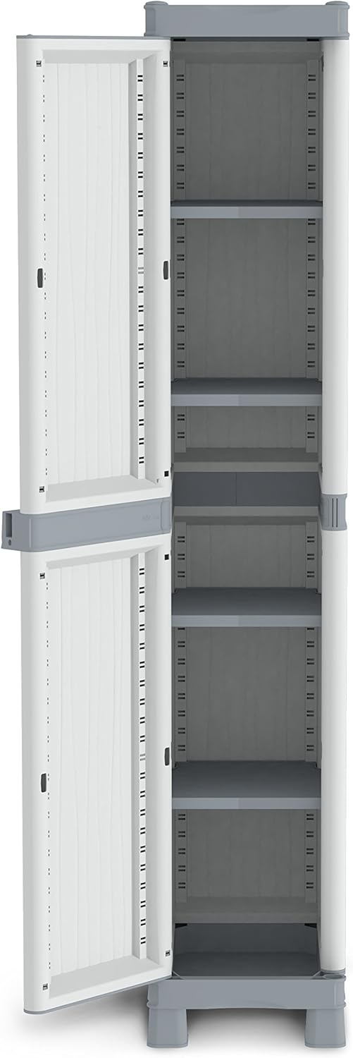 Terry, Base 2350 RAW, cabinet 1 door, 4 shelves - 35x43.7x182cm - QUORE