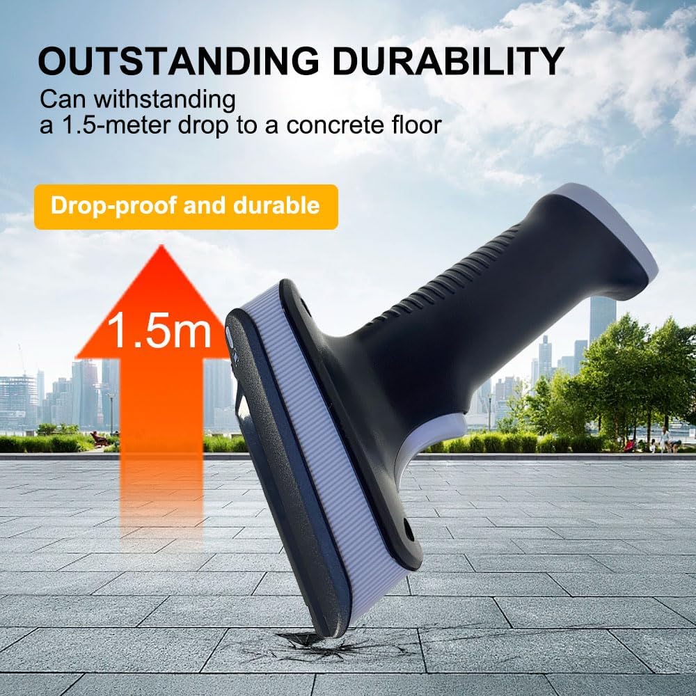 YANZEO SR290 UHF RFID Draagbare 1D/2D QR Barcodescanner Bluetooth 2.4GHz + USB-kabel Barcodescanner voor sieraden/kleding/schoenenwinkel, supermarkt,
