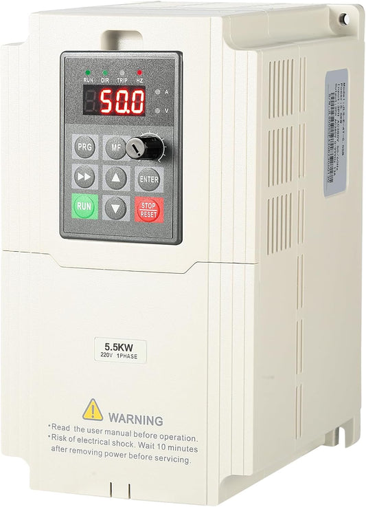 Jadeshay Frequentieomvormer VFD, snelheidsregelaar, motor 220 V, eenfasige ingang, driefasige uitgang voor motor 3,7 kW (5,5 kW)