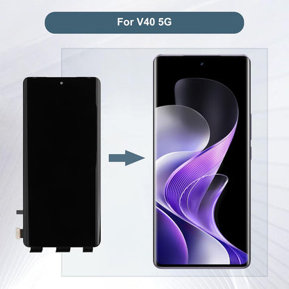 Vervangend display, compatibel met VIVO V40 5G 6,78 inch LCD-display, touchscreen-montage met tools (geen frame)