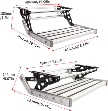 Aluminium uittrekbare inklapbare ladder trede voor camper