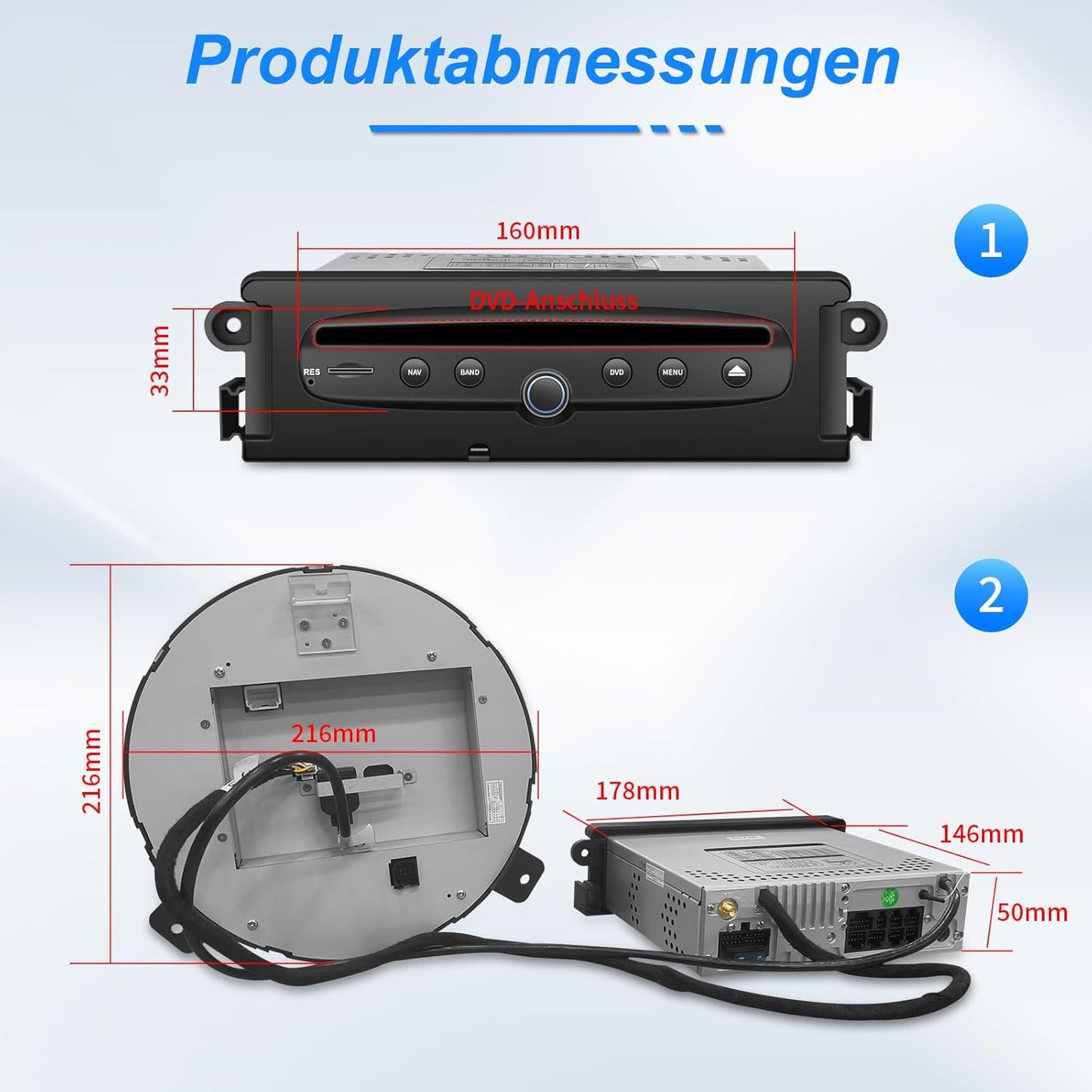 DVD Autoradio – Multimedia Speler – GPS Radio – DAB+ Ontvanger – 2 DIN Headunit – 7 Inch Touchscreen – Draadloze CarPlay & Android Auto – Wifi Radio Met RDS