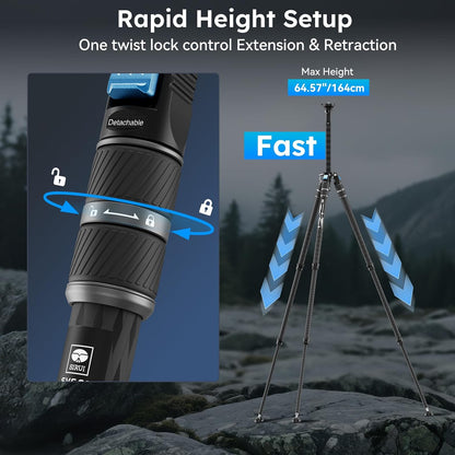 SIRUI Rapid System SVS60 One-Step Hoogte Aanpassing Video Tripod