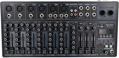Thornton Axis 10-10-kanaals mixer met ingebouwde 2-kanaals USB-geluidskaart, effecten, Bluetooth en mp3-spele