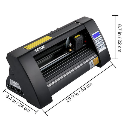Vinylsnijplotter – Snijplotter – Plottersnijder – Vinylsnijmachine – Stickerplotter – Semi-automatisch met optisch oog voor contoursnijden – 375 mm snijbreedte met LED-display