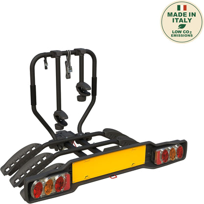 Peruzzo - Siena 3 bikes towbar bicycle carrier - Tiltable - Matt black - Easy installation - Anti-scratch system - Maximum load 51 kg - Ramp for trunk access - Suitable for bicycles - QUORE