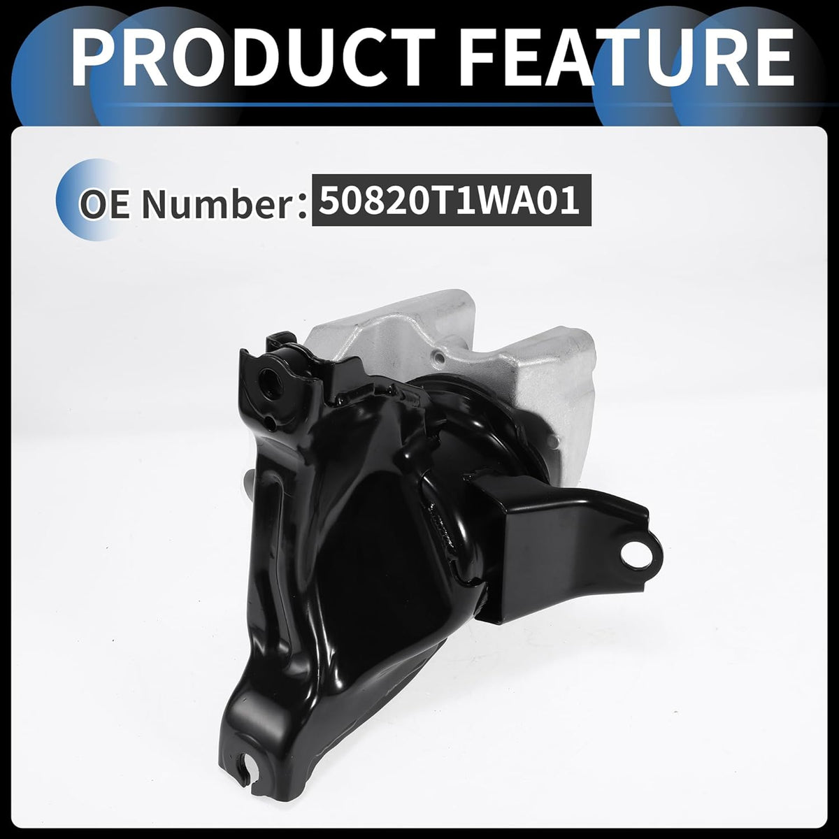 Motorsteun Motorbevestiging No.50820T1Wa01 Voor Honda Cr-V 2012-2016 Zwart Zilveren Toon 1 Stuk