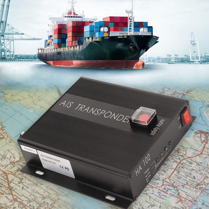 AIS Transceiver, 156.025 Tot 162.025MHz DSC Ontvangst Marine Dual Channel AIS Ontvanger Transponder met GPS Ontvanger, 3 Mode, Uitgerust met SOS Veiligheidsknop