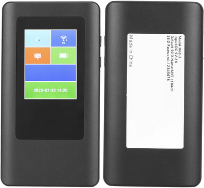 5G Mobiele Hotspot, 5G Mobiele Wifi router met Simkaartsleuf, Ontgrendeld Draagbaar Wifi apparaat voor op Reis 5G modemrouter Dual band 2.4G 5.8G Verbindt Tot 16 Apparaten