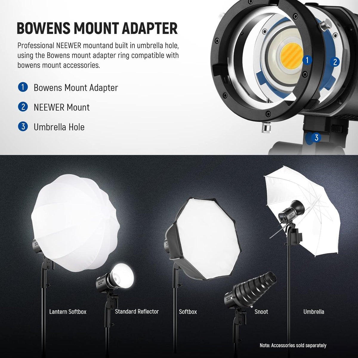 LED Videolamp – Videolicht – Studiolicht – Continu Licht – COB Lamp – 65W Bi-Color 2700K-6500K – 2,4G/App Besturing